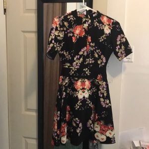 Floral dress with open back